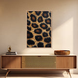 Abstract Leopard Canvas Print, Rustic Animal Print Wall Art, Bedroom Art, Farmhouse Decor, Skinny Tall Art, Gift Idea for Him