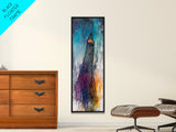 Fishing Net, nautical painting, ocean decor, rustic wall art, moody art, textured art, coastal decor, Canvas Print