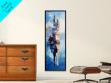 Ocean Reflection, Coastal Rock, Nautical Wall Art, Blue and Green Art, Coastal Landscape, Christmas, Canvas Print, Above Couch Art