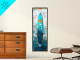 Ocean Paddle, nautical painting, coastal decor, framed canvas print, seascape painting, above bed wall art, rustic art, surf wall art