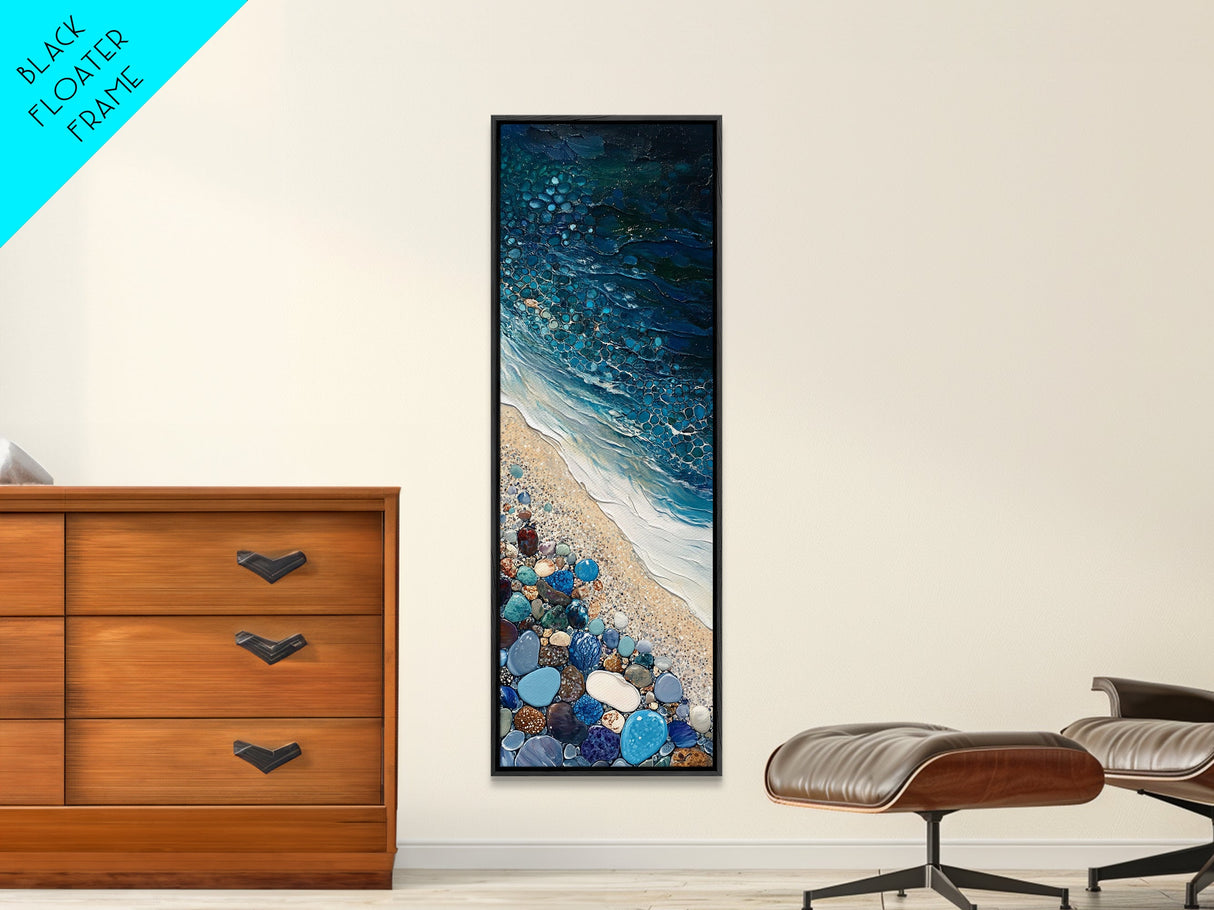 Mystical Torch, phoenix metal art, wabi sabi art, framed canvas, Ozymandias art, dark romance painting, blue and green wall art