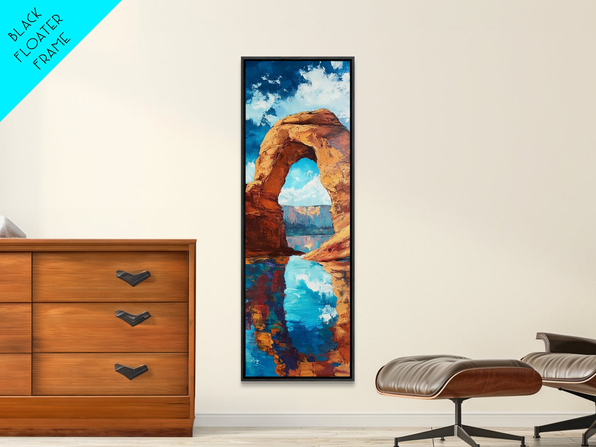 Red Rock Arch, Southwest Wall Art, Joshua Tree Art, Desert Landscape, Nature Painting, Extra Wide Art, Living Room Art