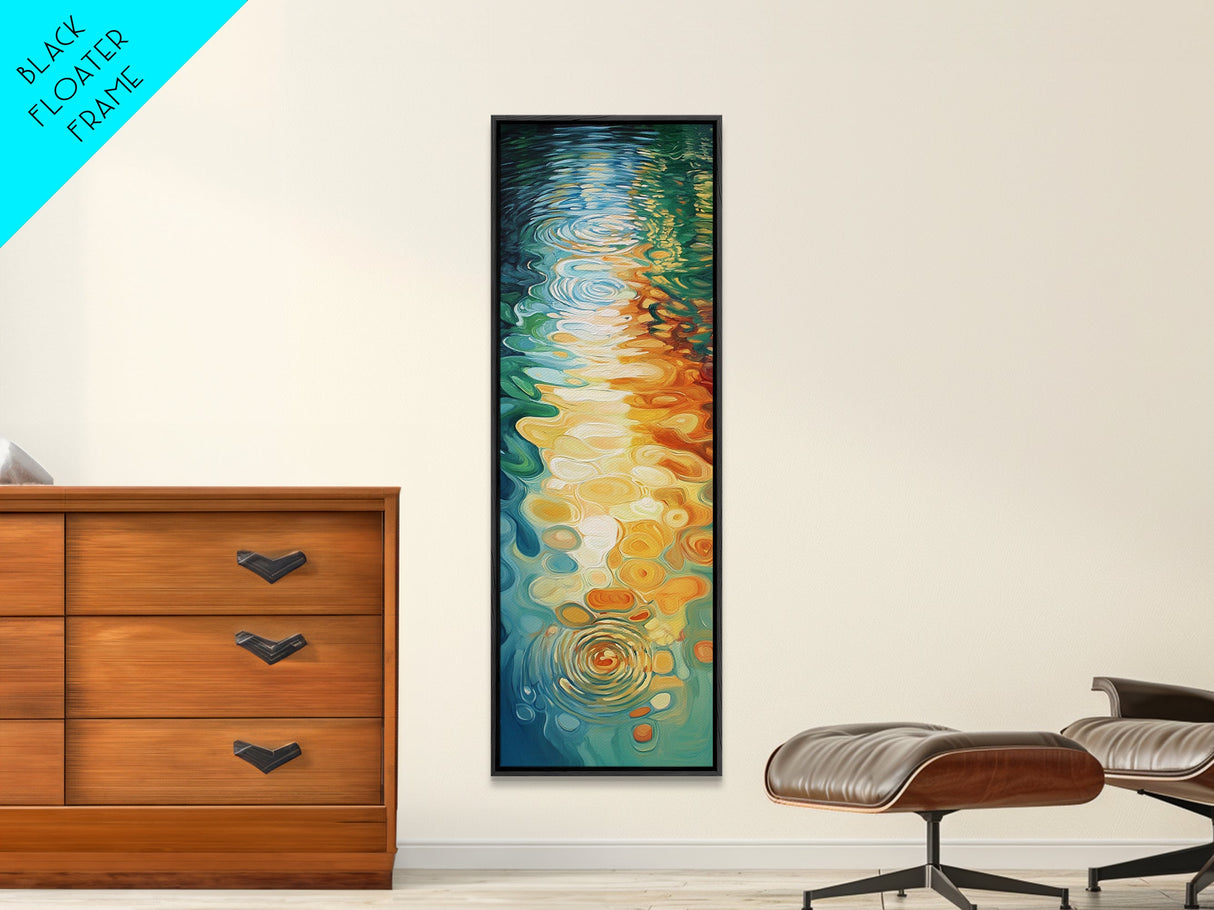 Water Reflections, Abstract Painting, Ocean Inspired Art, Blue and Green Wall Art, Nautical Decor, Minimalist Art, Canvas Print