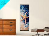 Starfish on Beach, coastal decor, nautical painting, beach house wall art, coastal cowgirl wall art, framed canvas print