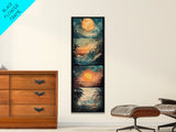 Sunset Ripples, Lake Painting, Vibrant Colors, Canvas Print, Landscape Painting, Above Bed Wall Art, Rustic Wall Art
