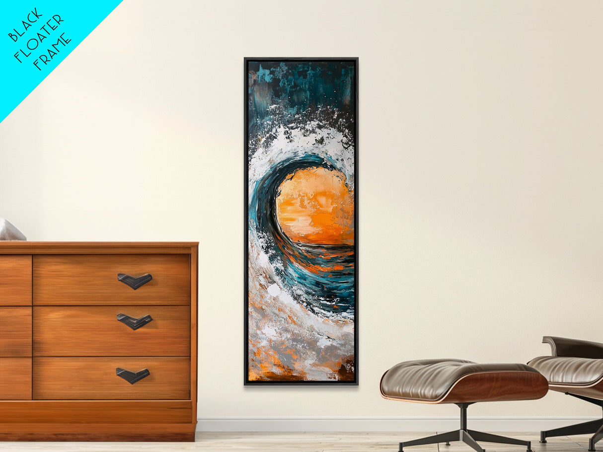 Wave Art, Seascape Painting, Canvas Print, Coastal Decor, Nautical Wall Art, Ocean Theme, Blue and Green Wall Art