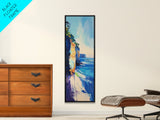 Seascape Painting, Coastal Wall Art, Nautical Decor, Ocean Waves Art, Tall Narrow Art, Canvas Print, Rustic Wall Art, Gift Idea