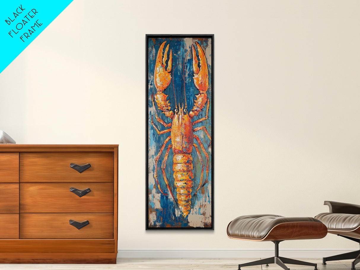 Lobster Painting, Coastal Wall Art, Nautical Decor, Seafood Art, Framed  Print, Rustic Wall Art, Farmhouse Art, Kitchen Wall Art