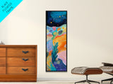Vibrant Ocean, coastal decor, tropical wall art, octopus art, colorful beach painting, framed canvas print, nautical painting