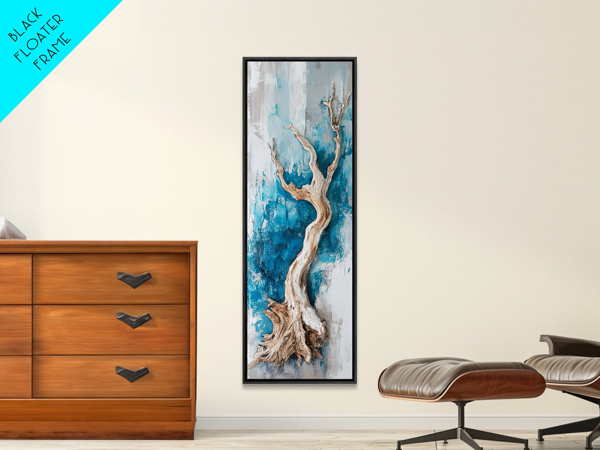 Gnarled tree, birch tree painting, Joshua tree art, pine tree art, rustic decor, farmhouse art, framed canvas print, moody art