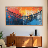 Fisherman’s Net, nautical decor, textured art, abstract painting, ocean painting, southwest wall art, Canvas Print, coastal painting