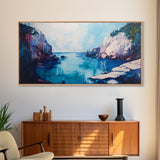Ocean Cliffs, Seascape Painting, Nautical Decor, Coastal Landscape Art, Above Couch Art, Bedroom Art, Canvas Print, Gift Idea