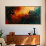 Moody Abstract Art, Dark Romance Painting, Ozymandias Art, Framed Canvas Print, Rustic Decor, Textured Canvas, Bold Art Statement