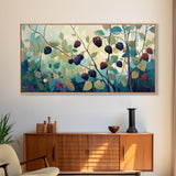 Blackberry, summer berries, Canvas Print, botanical prints, fruit of the spirit wall art, wildflower painting, kitchen art
