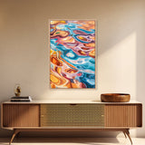 Abstract Swirls, Colorful Wall Art, Canvas Print, Geometric Art, Teal Wall Art, Whimsical Art, Psychedelic Painting, Modern Decor