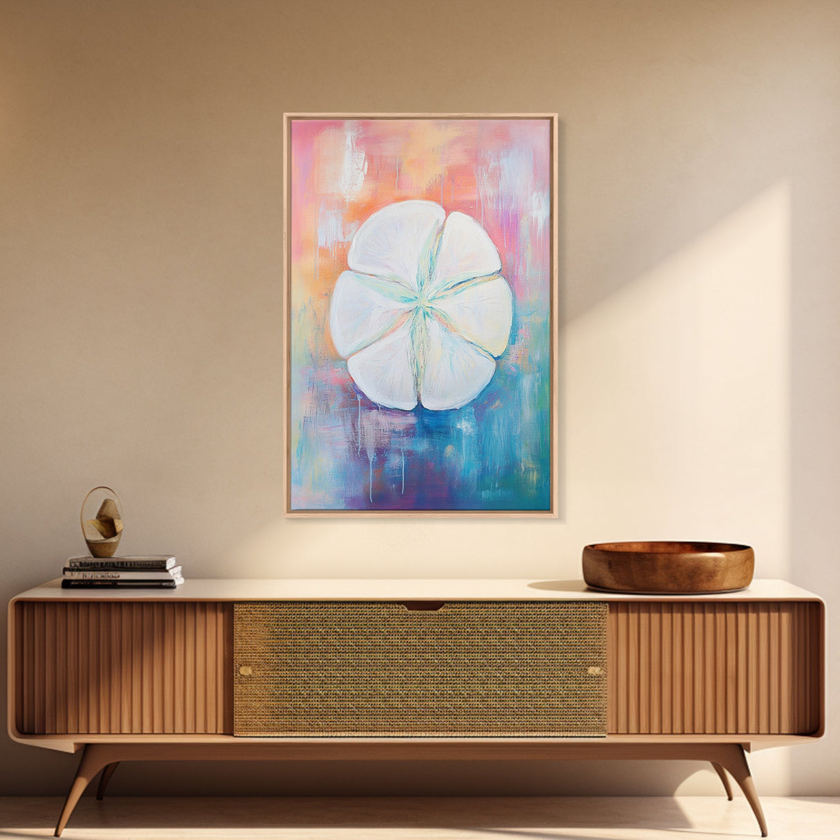 Lemon Art Print, Citrus Kitchen Decor, Coastal Art, Tropical Fruit Painting, Boho Art, Vibrant Wall Art, Canvas Print, Dining Room Decor