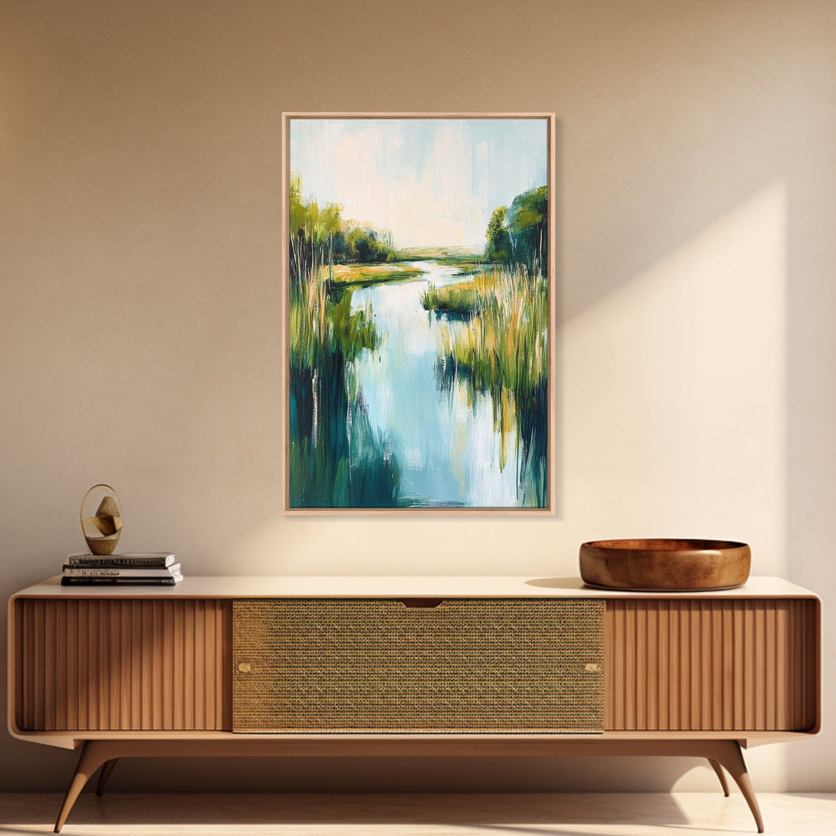 Marsh Landscape, Coastal Landscape Art, Nature Painting, Seascape Art, Bedroom Art, Guest Room Art, Canvas Print, Farmhouse Art