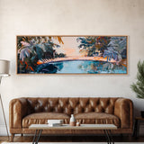 Exotic Palm Oasis Canvas Print Tropical Paradise Wall Art Boho Beach Decor Relaxing Home Accent Bedroom Living Room Gift