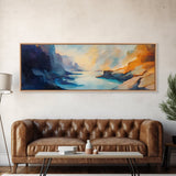 Print Ethereal Canyon Painting Misty River Landscape Wall Art Dreamy Nature Artwork Tranquil Modern Decor Bedroom