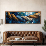 Nautical Rope Texture Canvas Print Abstract Coastal Wall Art, Ocean Inspired Painting, Rustic Nautical Decor, Beach House Wall Art
