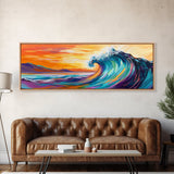 Ocean Wave, Dynamic Seascape Painting, Surfer’s Paradise Art, Coastal Decor, Canvas Print, Living Room Artwork, Beach House Art