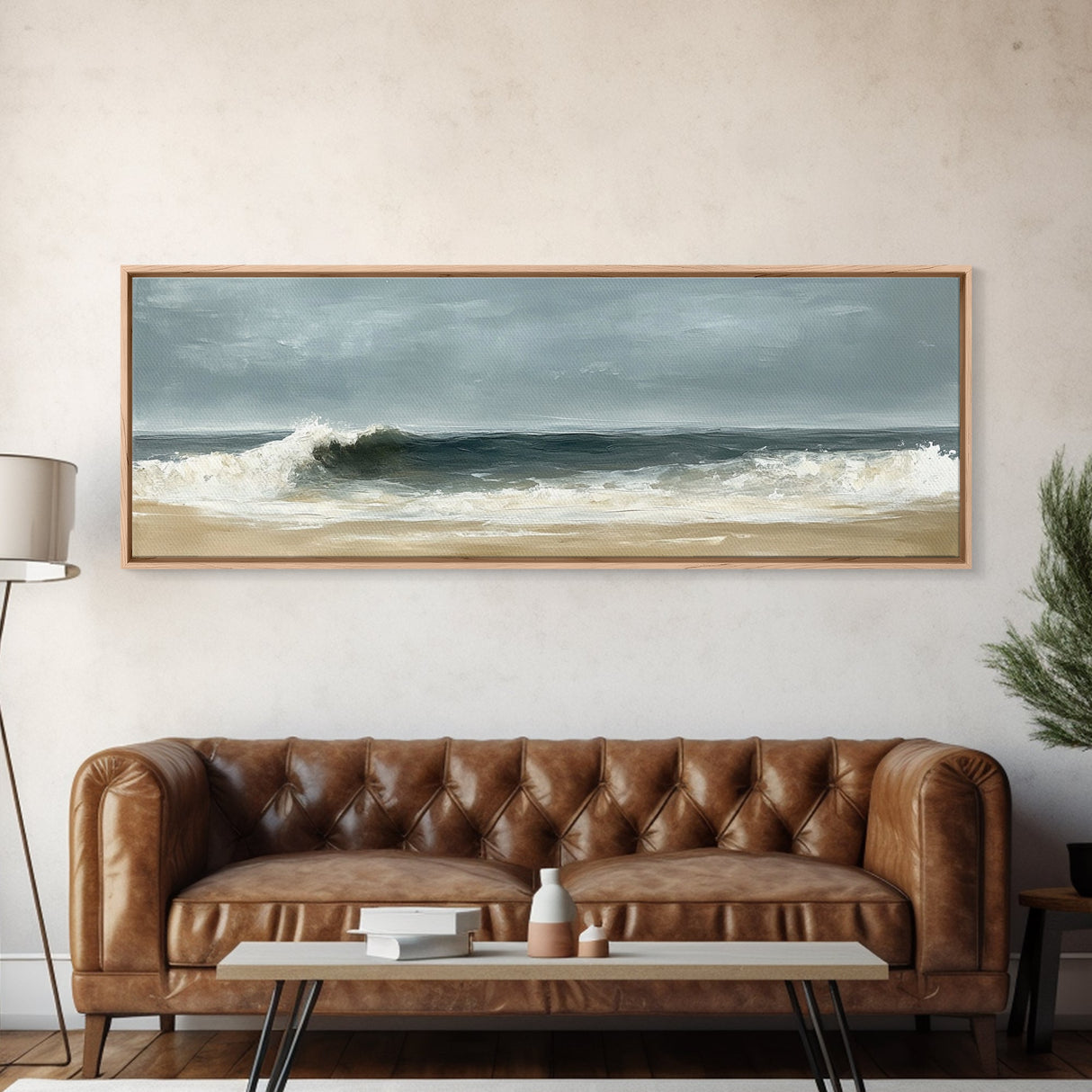Stormy, Waves, Ocean, Moody, Canvas Print, Coastal Art, Nautical Wall Decor, Living Room Artwork, Dark Beach Painting