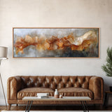 Abstract Flow, Earthy Tones, Modern Minimalist, Framed Canvas Print, Neutral Wall Art, Fall Home Decor, Office Wall Decor
