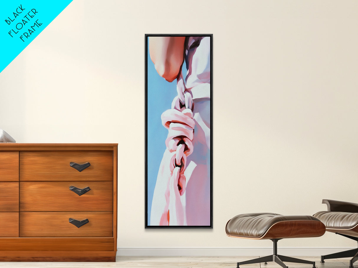 Twisted Fabric, Soft Detail, Fashion Elegance, Canvas Print, Minimalist Art, Bedroom Wall Decor, Chic Aesthetic, Stylish Modern Art