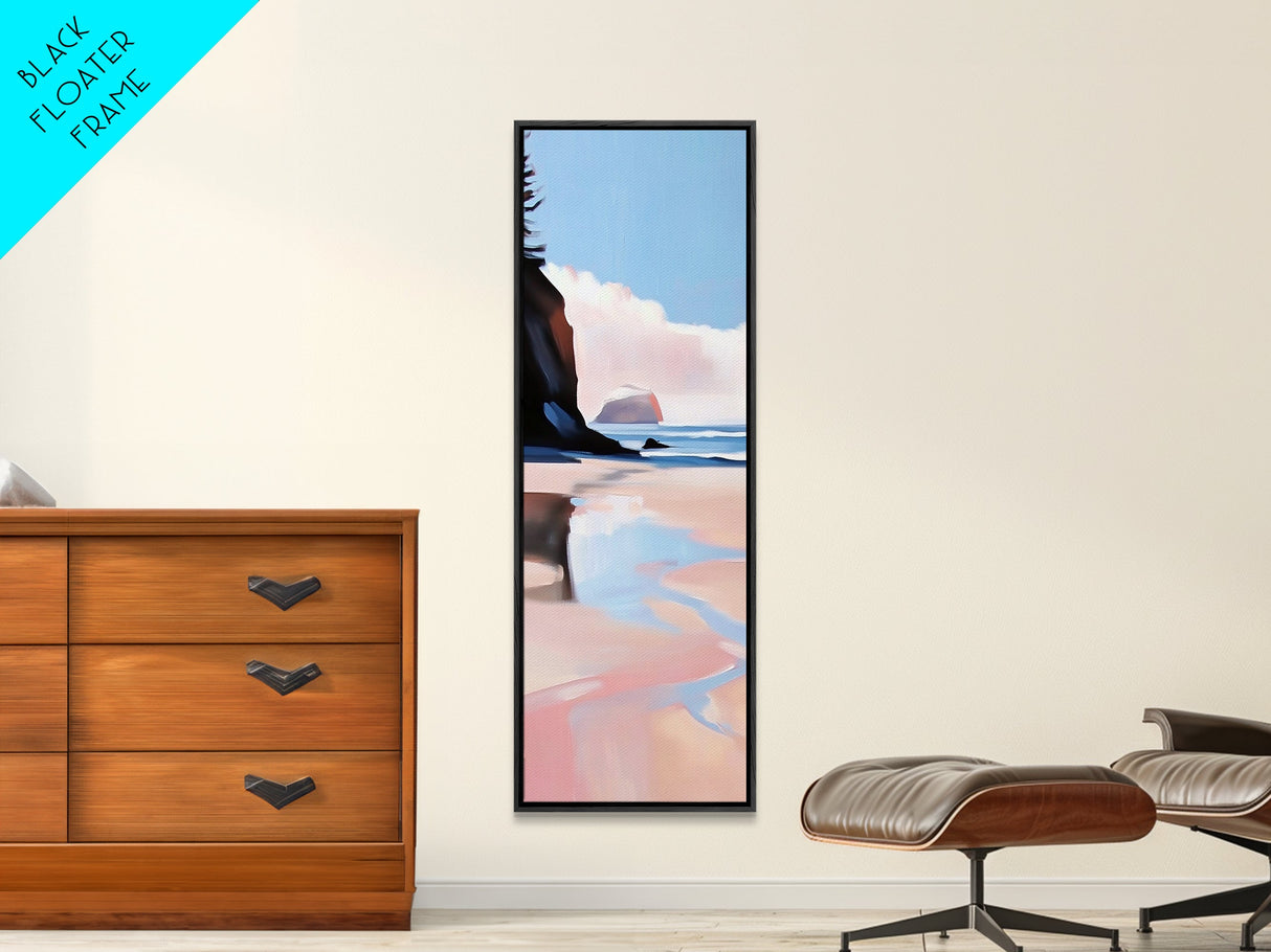 Tranquil Beach Scene, Coastal Canvas Print, Landscape Art, Sunset Decor, Serene Wall Art, Living Room Artwork, Beach Aesthetic