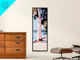 Lakeside Tree, Summer Landscape, Nature Wall Art, Forest Reflections, Minimalist Decor, Serene Home Aesthetic, Framed Canvas Print