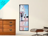 White House Porch, Coastal Home Art, Minimalist Architecture, Light and Airy, Aesthetic Home Decor, Summer Vibes, Framed Canvas Print