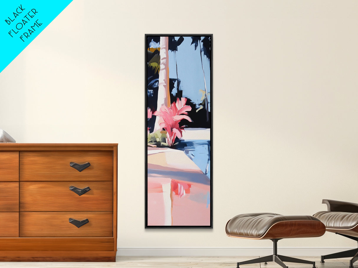 Tropical Paradise, Palm Tree Wall Art, Vibrant Island Painting, Exotic Nature Scene, Coastal Boho Decor, Summer Aesthetic, Canvas Print