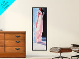 Flowing Dress, Elegant, Soft, Canvas Print, Feminine Art, Romantic Wall Decor, Modern Aesthetic, Pastel Minimalist Painting
