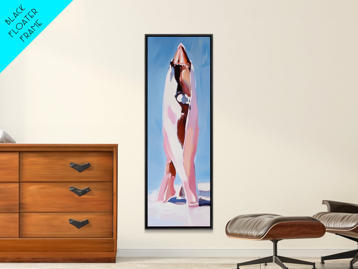 Abstract Mountain, Modern Landscape, Minimalist Nature Art, Bold Home Decor, Framed Canvas Print, Unique Wall Art, Contemporary Style