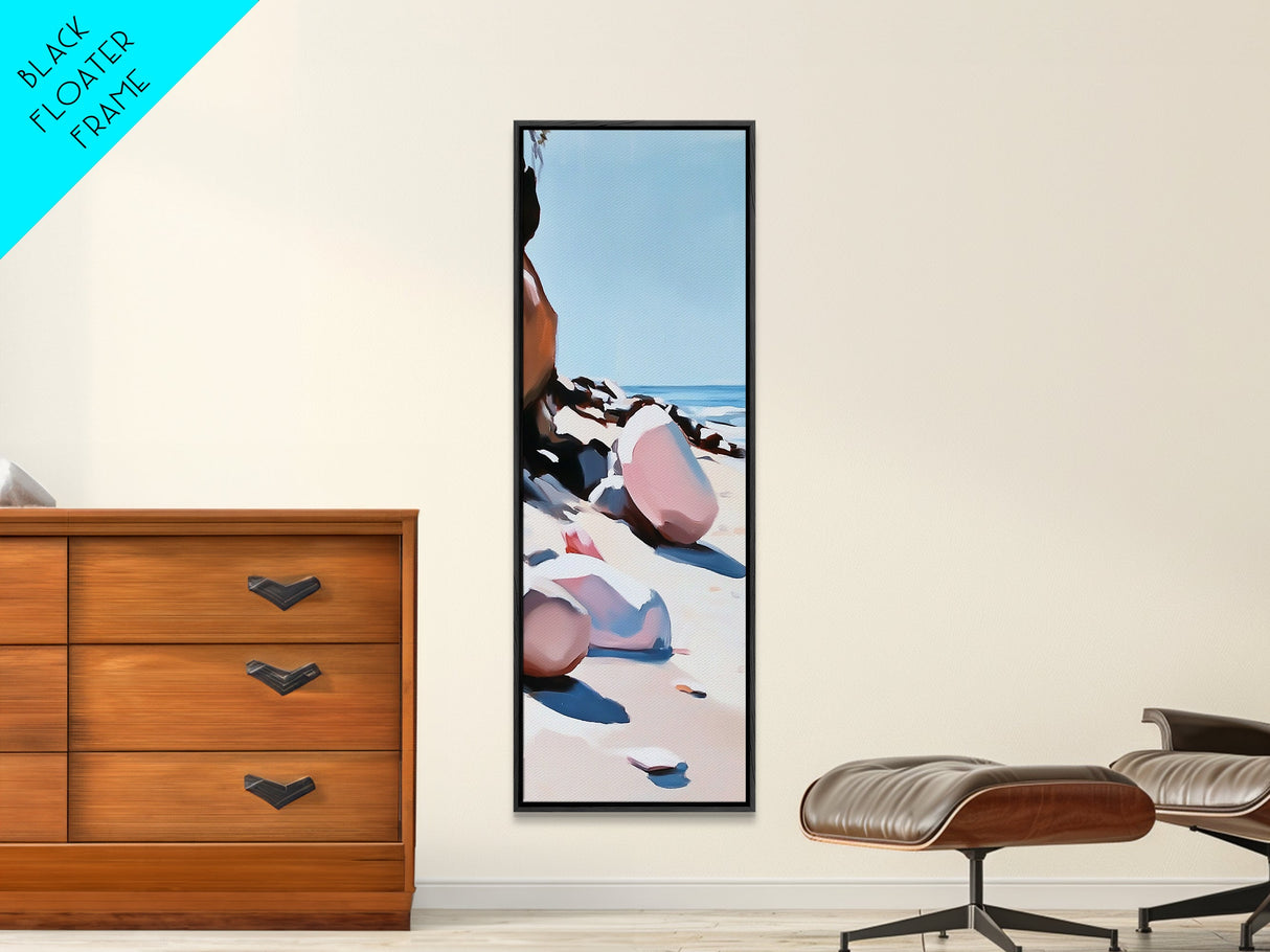 Sunset Glow, Blush Toned Art, Tranquil Nature Painting, Abstract Landscape, Peaceful Wall Art, Warm Aesthetic, Living Room Canvas Print
