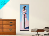 Wrapped Sword, Knight Artwork, Fantasy Wall Art, Rustic Decor, Warrior Aesthetic, Medieval Painting, Framed Canvas Print