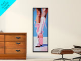 Pink Cowboy Boots, Western Aesthetic, Fashion Art, Canvas Print, Cowgirl Wall Art, Feminine Decor, Boho Style, Chic Bedroom Artwork