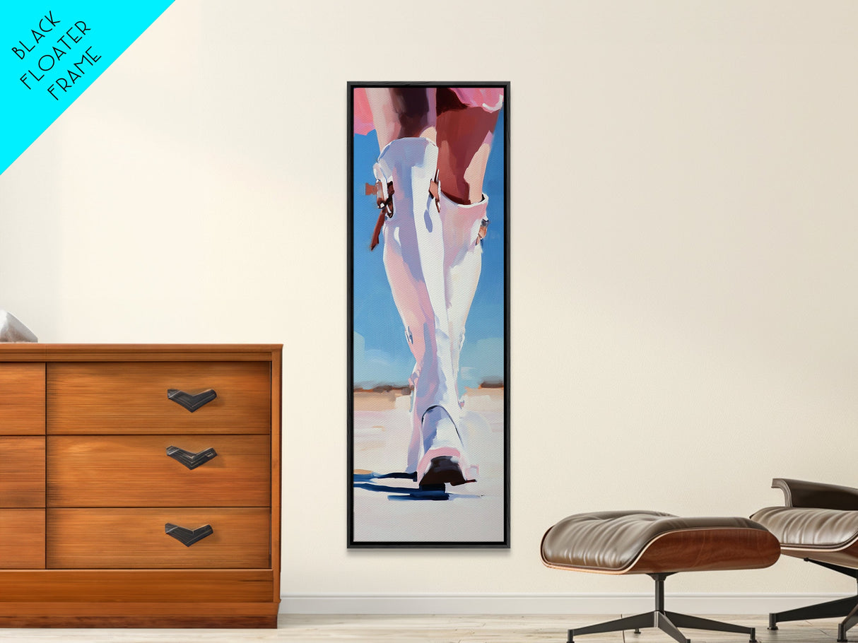 Cowgirl Portrait, Western Elegance, Feminine Art, Canvas Print, Fashion Wall Art, Chic Decor, Stylish Home Accent, Bedroom Aesthetic