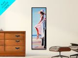 Sunset Cowgirl, Western Fashion, Feminine Art, Canvas Print, Modern Country Decor, Chic Bedroom Wall Art, Stylish Home Accent, Gift Idea
