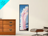 Ocean Wave Painting, Coastal Wall Art, Beach House Decor, Abstract Seascape, Nautical Art, Modern Living Room, Framed Canvas Print