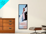 Woman in Nature, Ocean View, Beach Scene, Canvas Print, Romantic Art, Soft Aesthetic, Minimalist Wall Art, Feminine Energy, Serene Mood