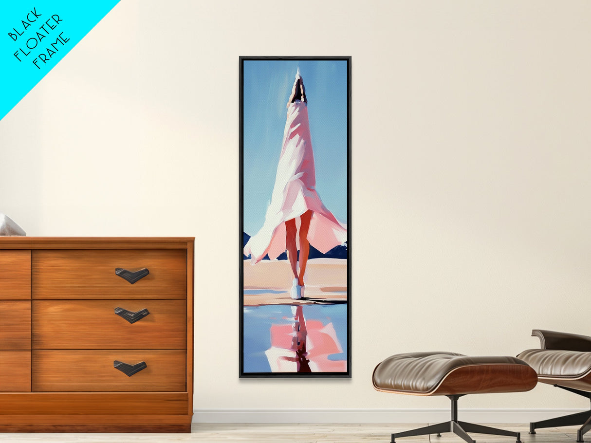 Serene Reflection, Minimalist Art, Boho Home Decor, Canvas Print, Living Room Wall Art, Modern Landscape, Beach House Aesthetic