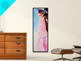 Sunlit Beauty, Feminine Portrait Art, Modern Minimalist, Fashion Wall Decor, Stylish Home Print, Canvas Print, Boho Aesthetic