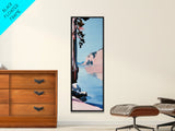 Lakeview Landscape, Minimalist Nature Art, Tranquil Waters, Framed Canvas Print, Modern Wall Decor, Pastel Home Art, Living Room Decor