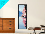 Lake Reflection Art, Serene Landscape, Nature Print, Framed Canvas Print, Minimalist Wall Decor, Living Room Art, Peaceful Aesthetic
