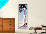 Tree Silhouette Art, Nature Print, Tranquil Wall Decor, Framed Canvas Print, Modern Landscape, Living Room Art, Contemporary Style