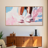Water Feet, Splashes, Canvas Print, Minimalist Art, Dreamy Aesthetic, Serene Bedroom Decor, Modern Home Wall Art, Beach Inspired Design
