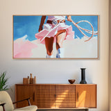 Western Cowgirl, Rodeo Aesthetic, Framed Canvas Print, Modern Country Art, Feminine Western Decor, Rustic Home Decor, Living Room Wall