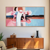 Soft Pink Scrunchie, Feminine Wall Art, Minimalist Pastel, Boho Chic Decor, Modern Abstract, Aesthetic Beauty, Canvas Print, Bedroom