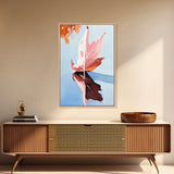 Autumn Leaf, Fall Reflection, Nature Art, Seasonal Wall Decor, Framed Canvas Print, Fall Art, Living Room Print, Cozy Wall Art